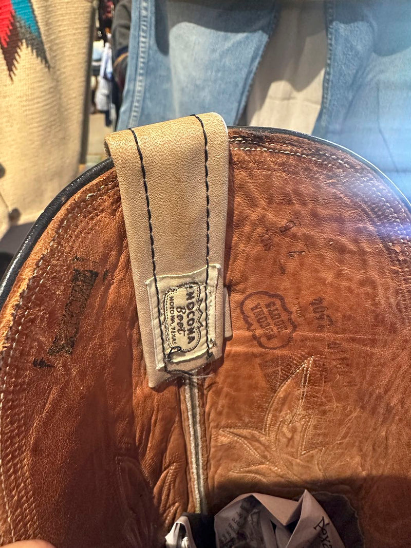 Tall Two Tone Nocona Cowgirl Boots with Inlay, 7B