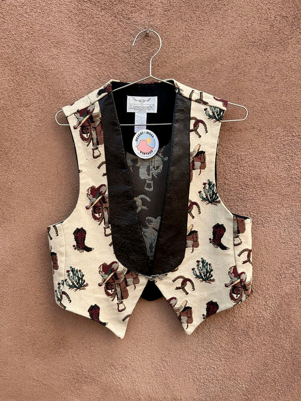 Longhorn Western Vest, Made in USA