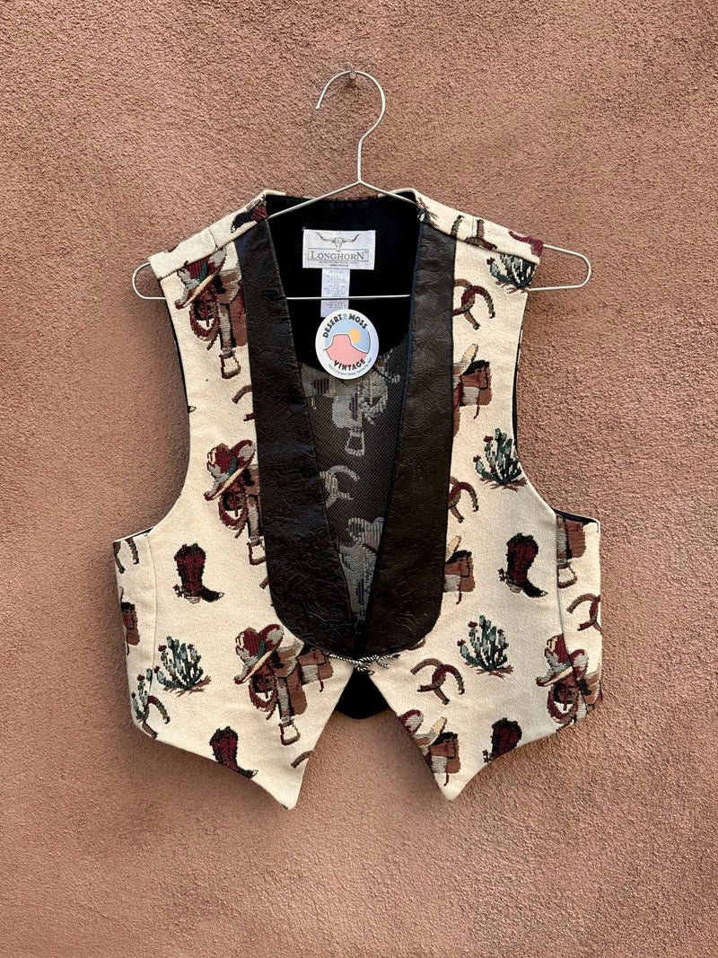 Longhorn Western Vest, Made in USA