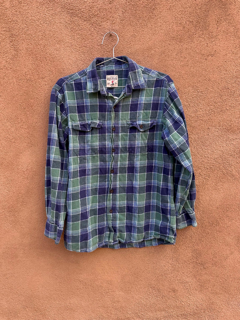 Red Head Brand Blue/Green Flannel, Medium