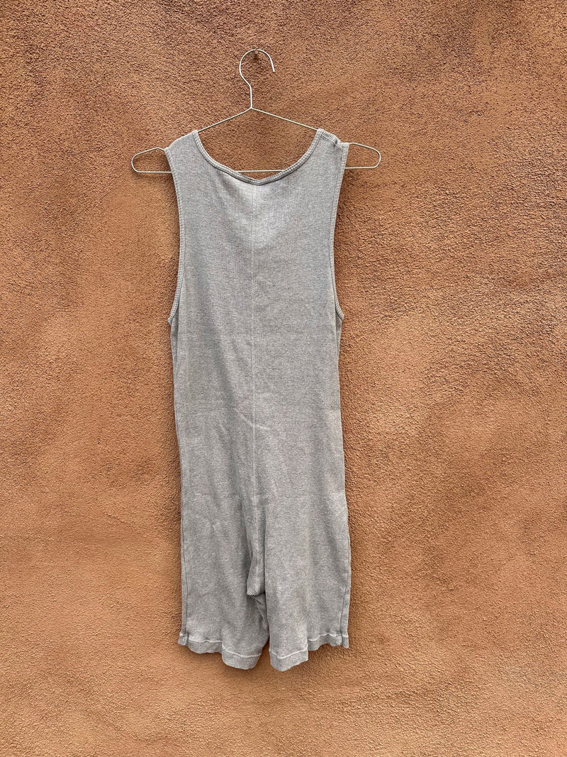 Gray Sleeveless 1980's Ribbed Singlet