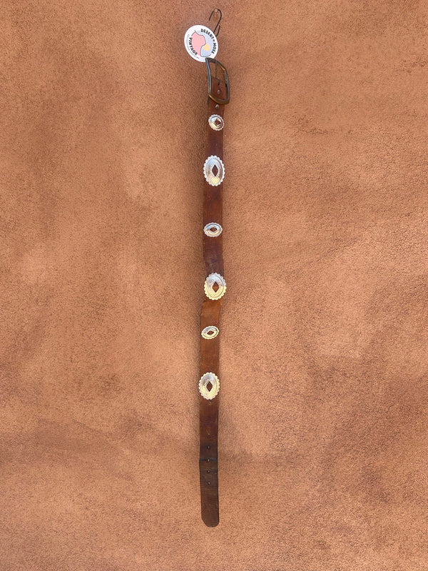 70's Leather Belt with Conchos