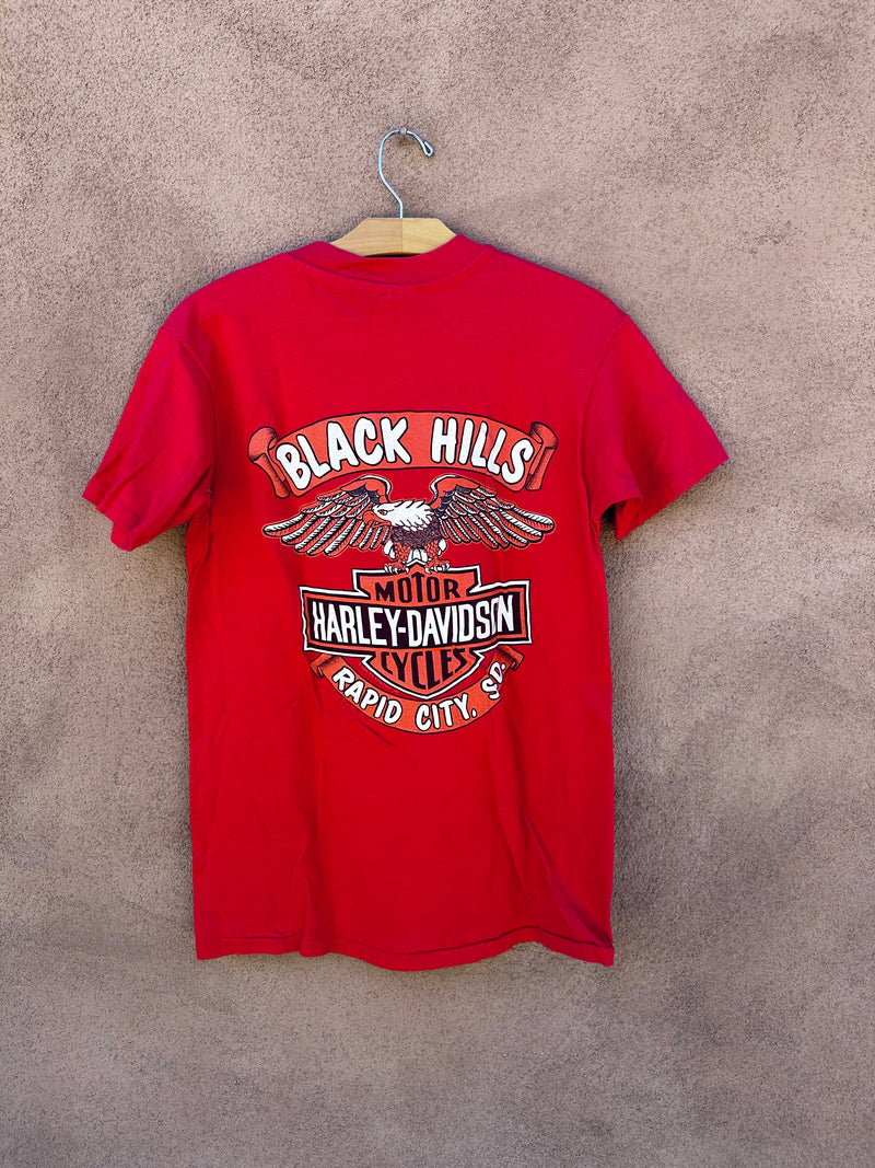 Red Harley T-shirt 50th Anniversary Black Hills Rally