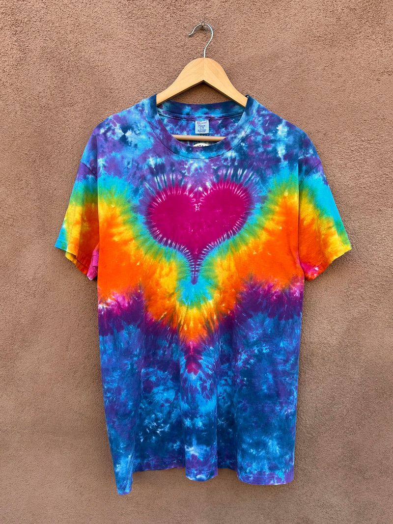 Tie Dye Heart T-shirt XL
