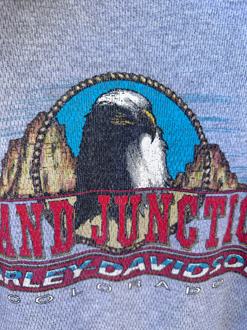 Gray Waffle Knit Grand Junction, Colorado Harley T-shirt