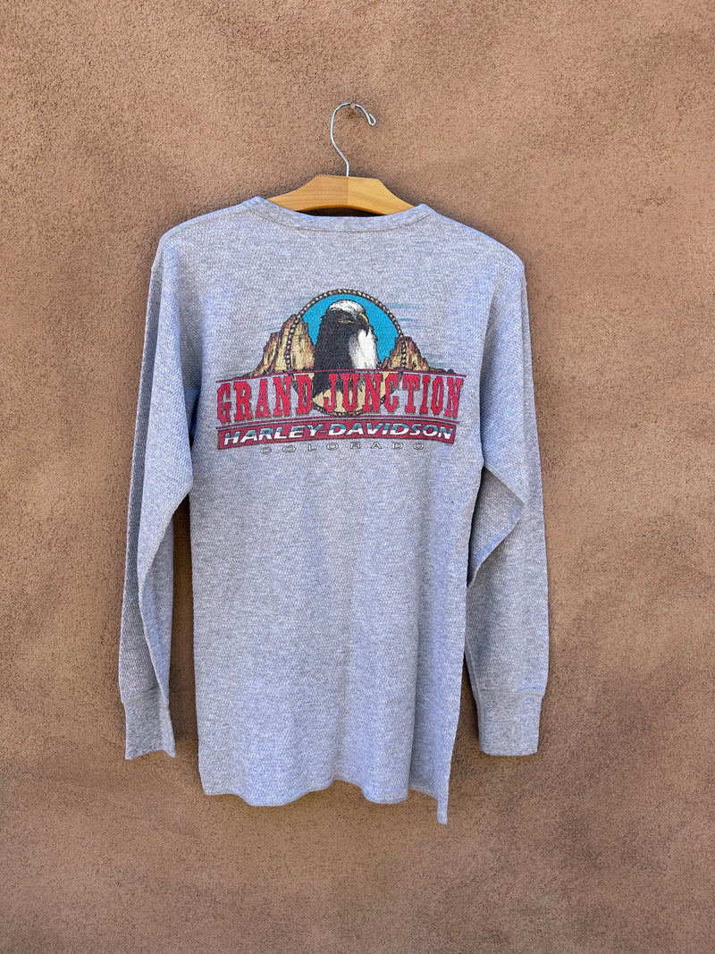 Gray Waffle Knit Grand Junction, Colorado Harley T-shirt