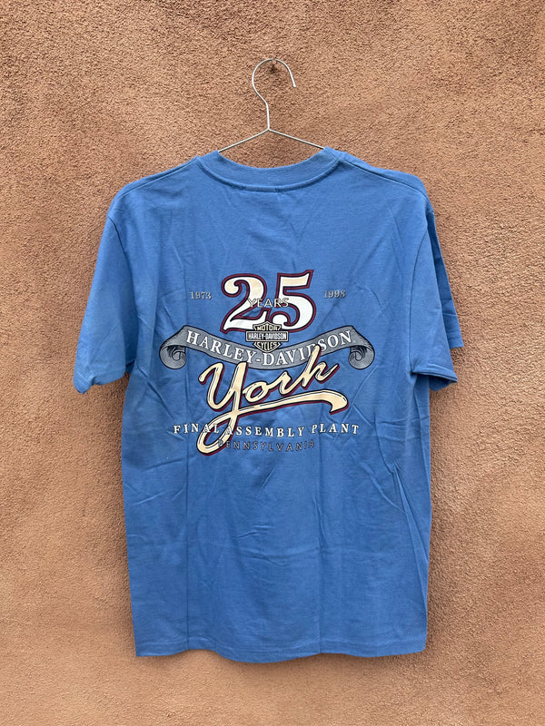 Blue 1998 York, Pennsylvania Harley T-shirt