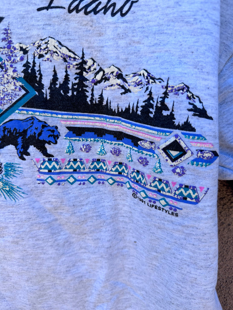 1991 Gray Idaho Bear T-shirt