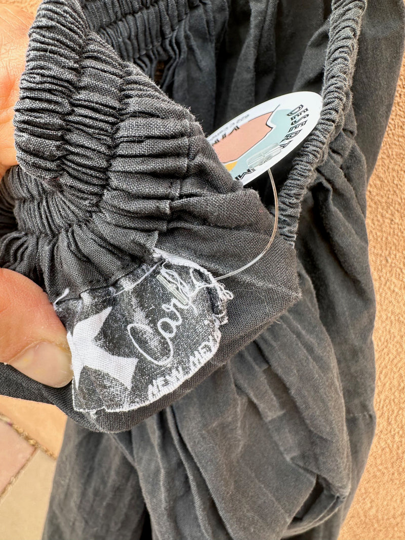 Faded Black New Mexico Style Broom Skirt