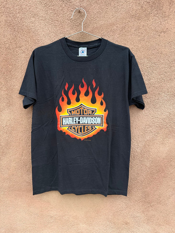 90's Harley Davidson Fire Logo T-shirt
