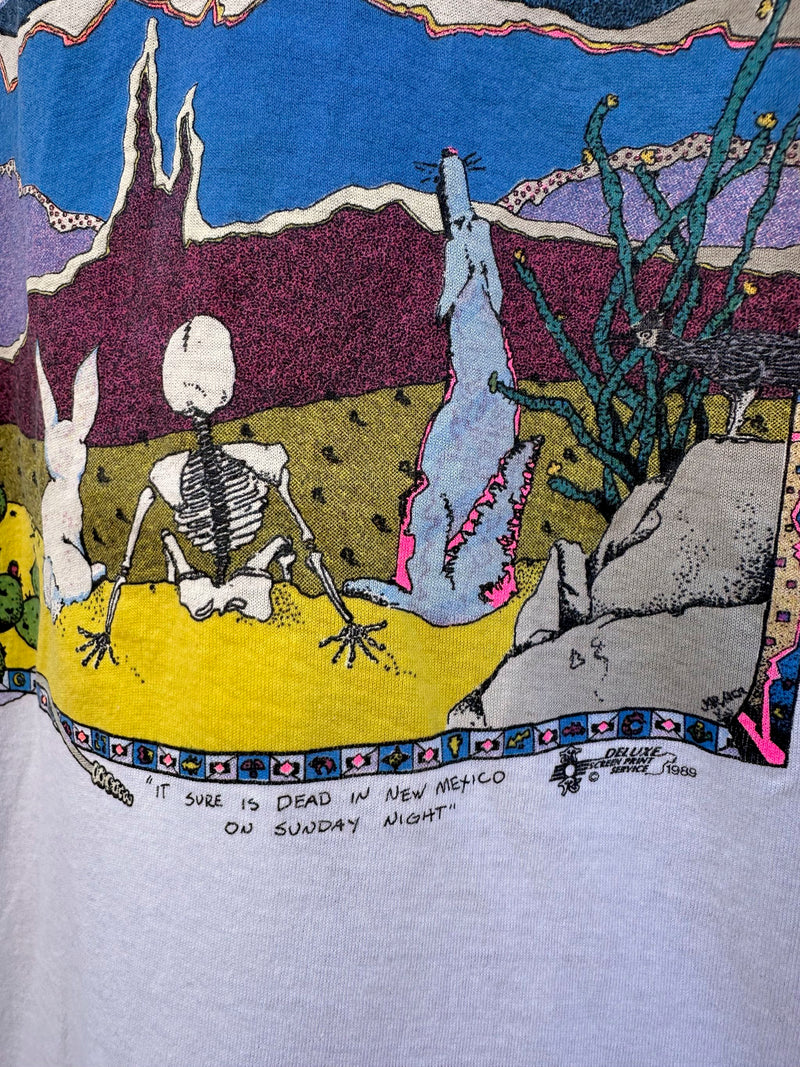 1989 Grateful Dead Hour 94 Rock T-shirt "It Sure is Dead in New Mexico on Sunday Night"