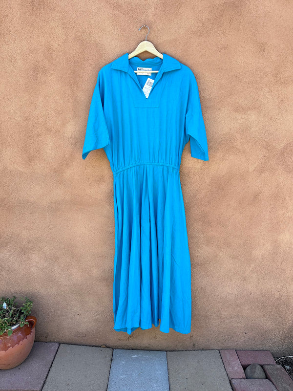 Santa Fe Style Hari Casuals Blue Cotton Dress