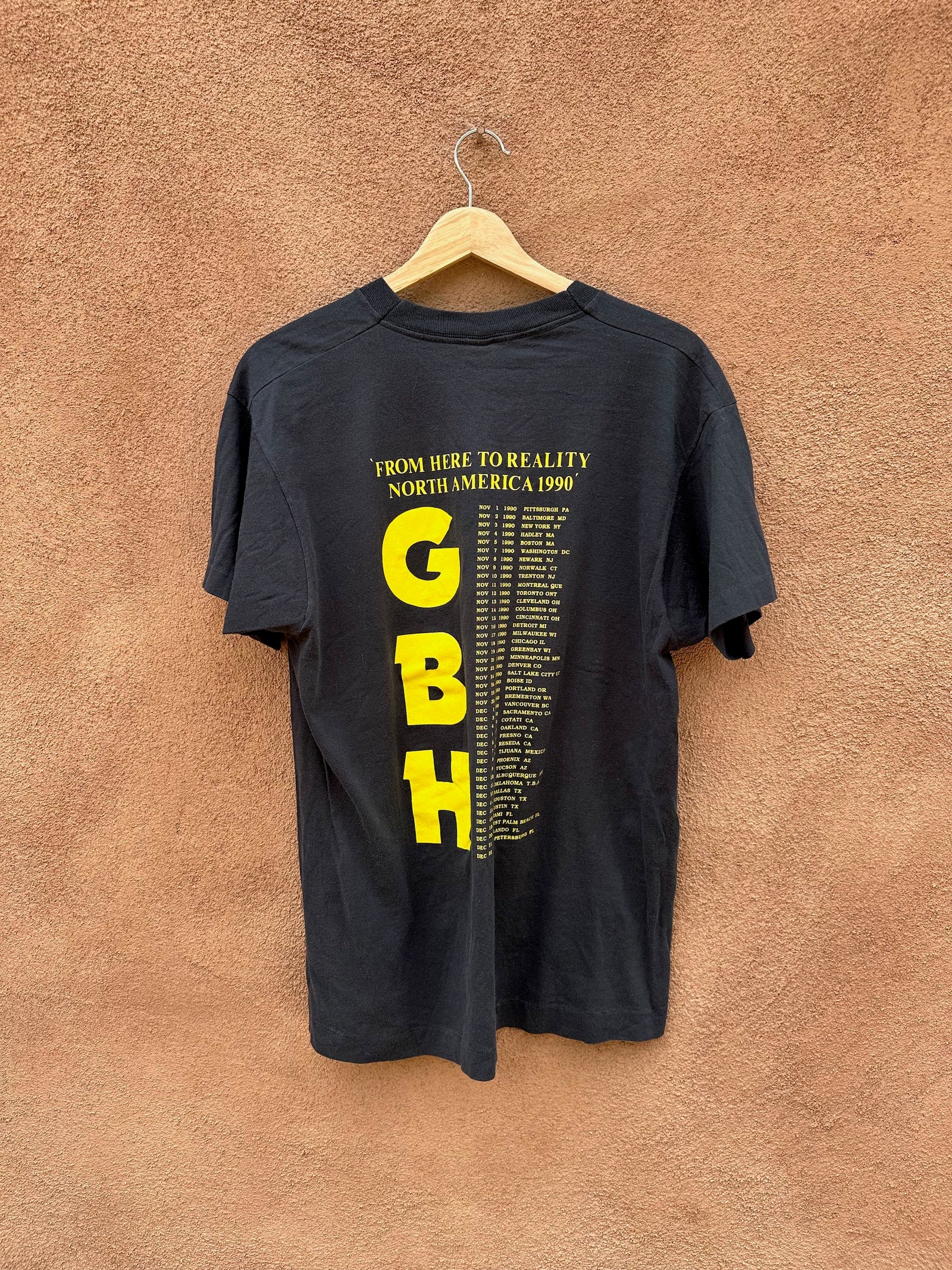 Vintage GBH 1990 North American Tour T-shirt, Screen Stars