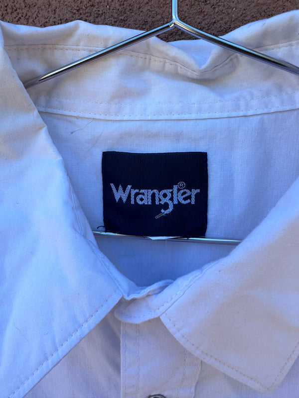 Plain White Wrangler Button Snap