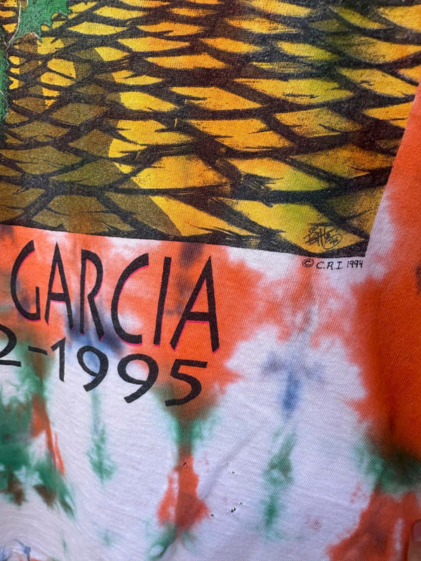 Jerry Garcia 1942-1995 Memorial T-shirt - Desert Cactus Flower Tie Dye