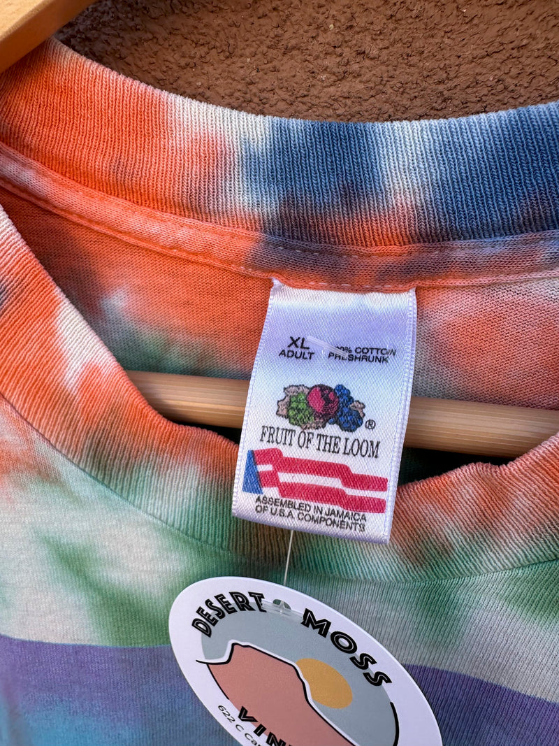 Jerry Garcia 1942-1995 Memorial T-shirt - Desert Cactus Flower Tie Dye