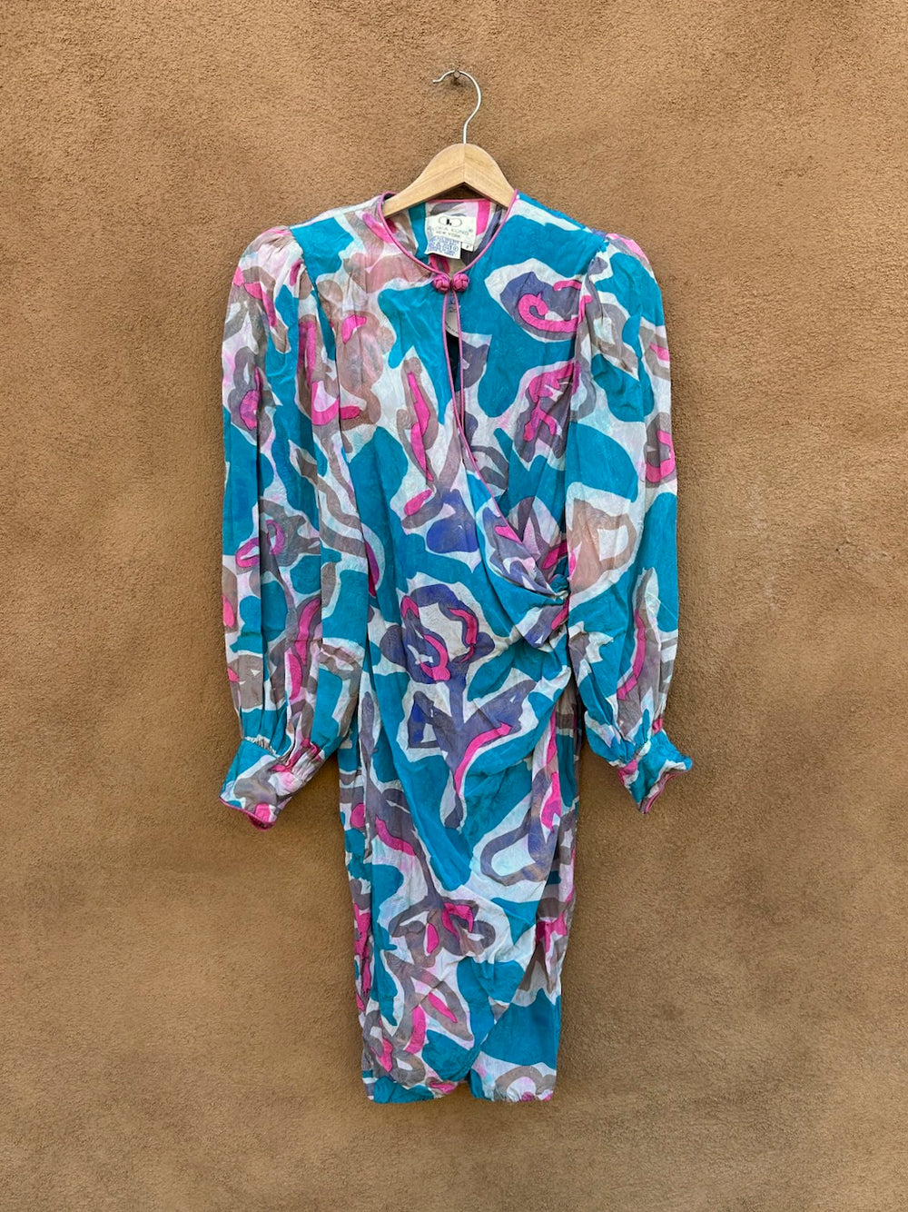 Silk Flora Kung 1980's Dress