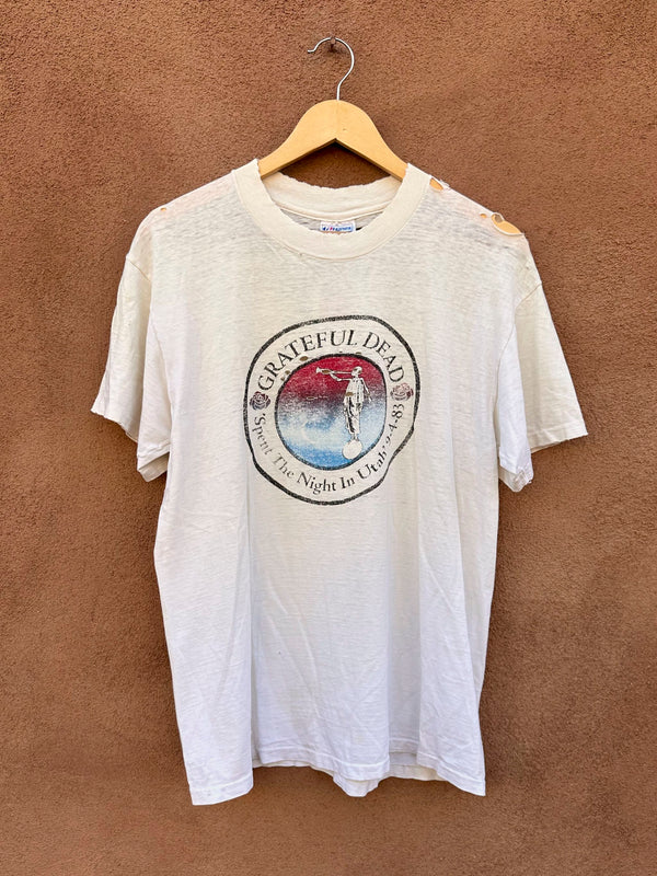9-4-1983 "Spent the Night in Utah" Thrashed Grateful Dead T-shirt