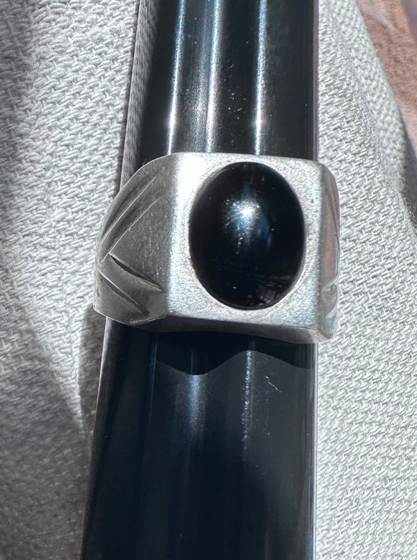 Onyx & Sterling Silver Ring