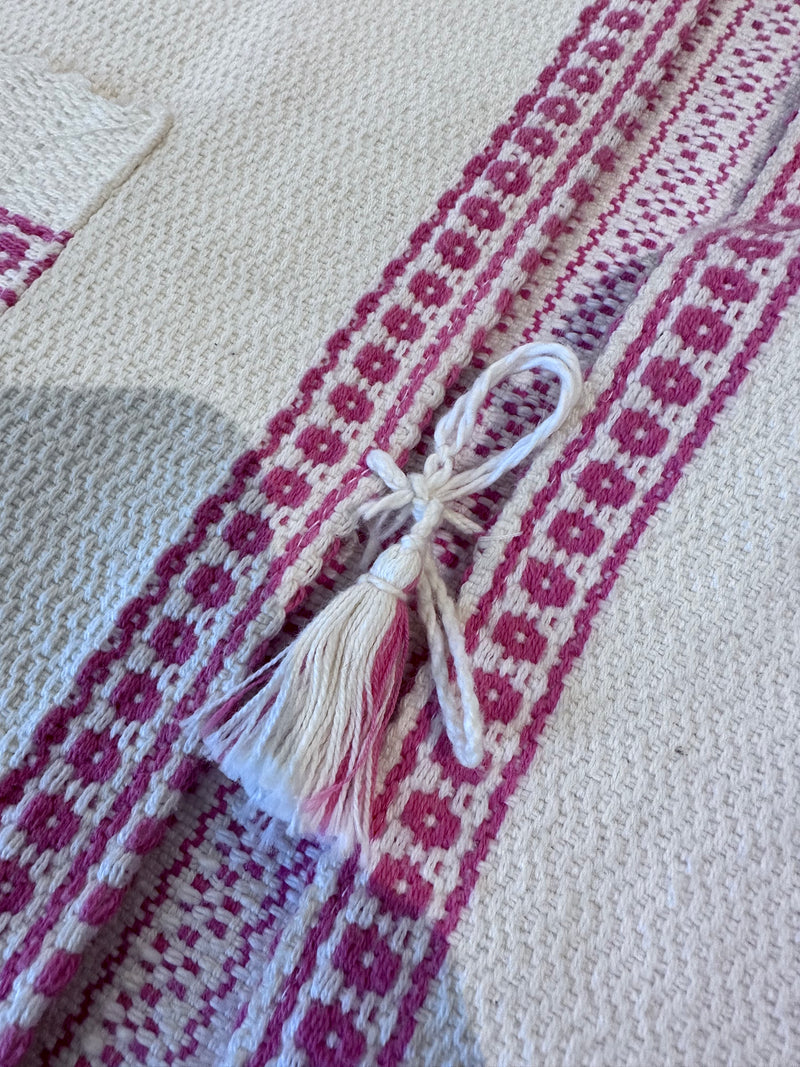 1960's Mexican Collared Huipil - Cotton Canvas