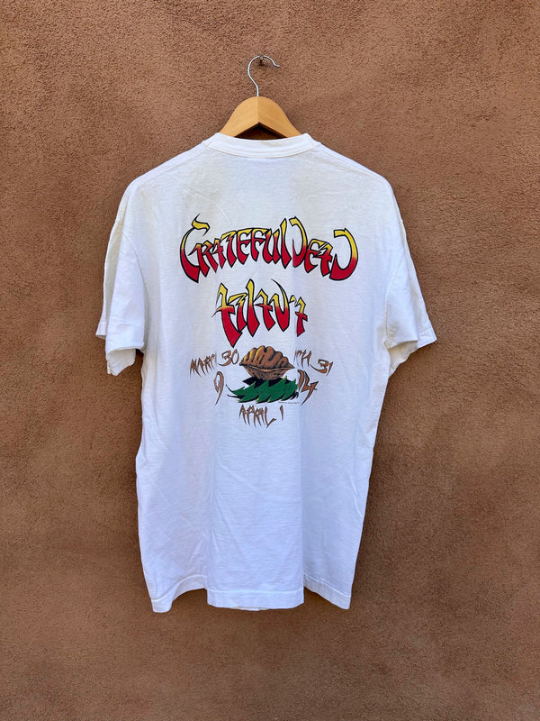 1994 Grateful Dead Atlanta Shows T-shirt 3/30 - 4/1 "Steal Your Face Peach"