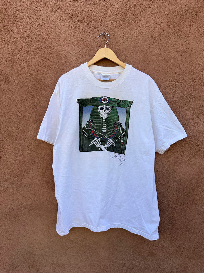 1988 Grateful Dead Pharaoh T-shirt, Signed by Stanley Mouse