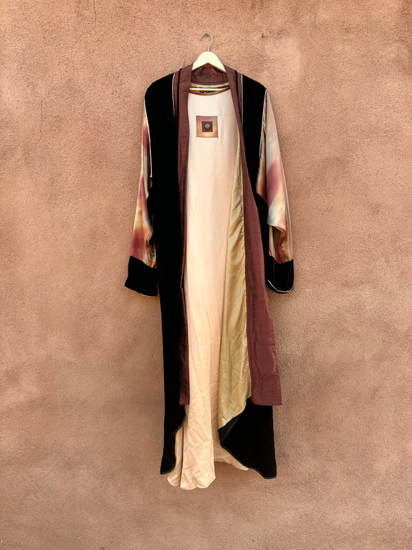 Moon Woman Design Silk, Raw Silk & Velveteen Dress/Coat