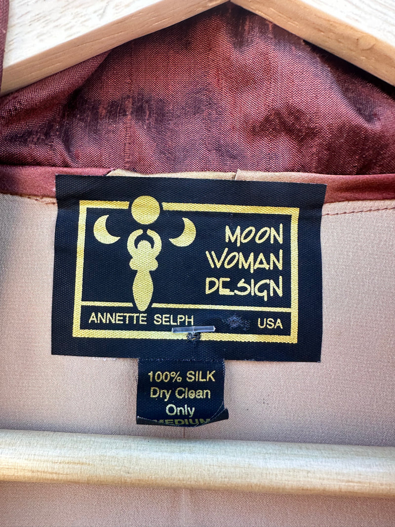 Moon Woman Design Silk, Raw Silk & Velveteen Dress/Coat