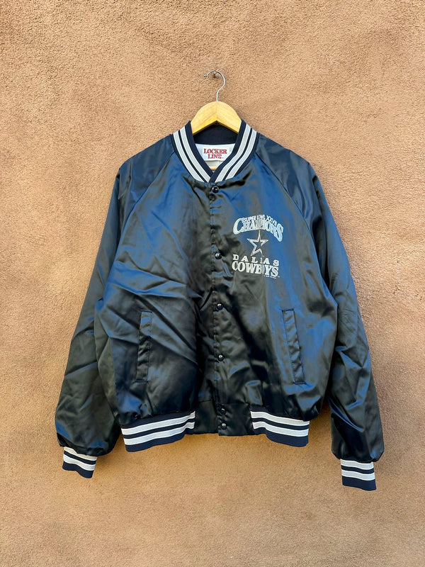 1993 Locker Line Dallas Cowboys Super Bowl XXVII Camps Satin Jacket