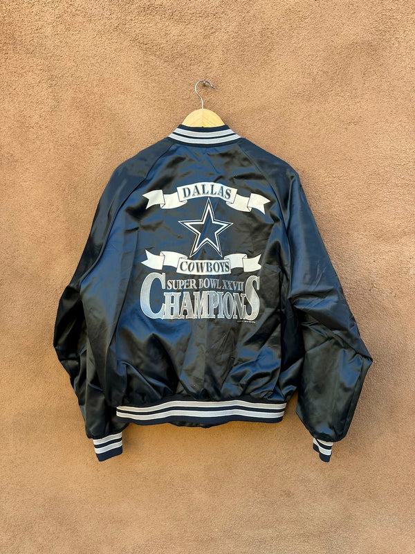 1993 Locker Line Dallas Cowboys Super Bowl XXVII Camps Satin Jacket