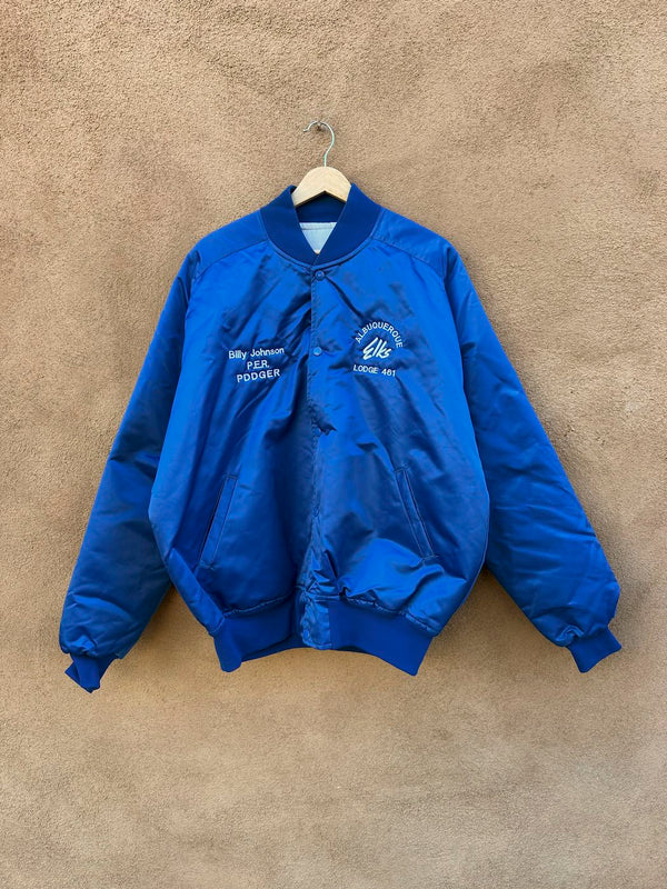 Billy Johnson Blue Satin Elks Jacket