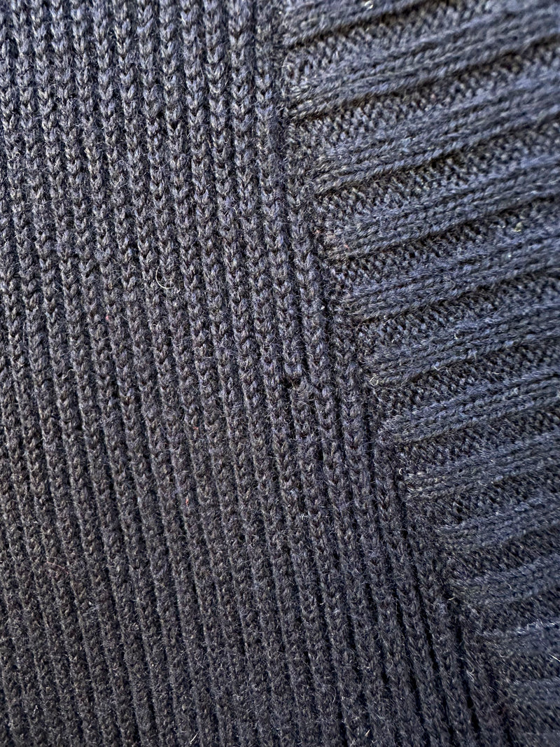 Navy Liz Sport Deep V Cropped Sweater - as is