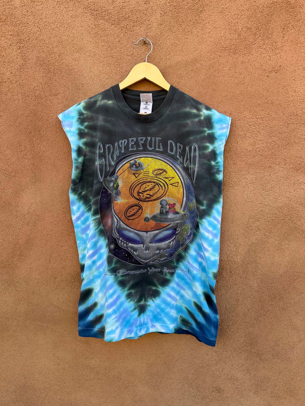 Grateful Dead 1996 Encounter Your Face Alien/UFO T-shirt Muscle Style