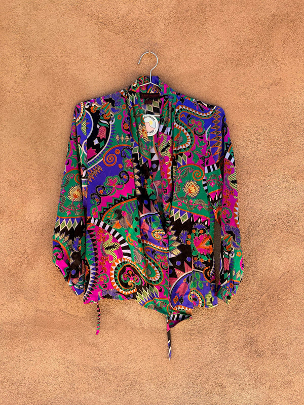 Jerri Sherman Silk 80's Blouse
