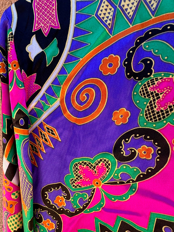 Jerri Sherman Silk 80's Blouse