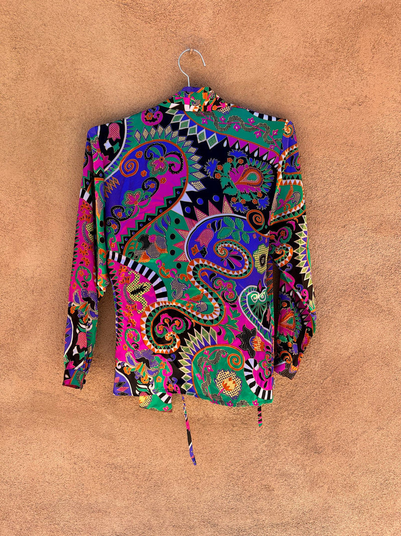 Jerri Sherman Silk 80's Blouse