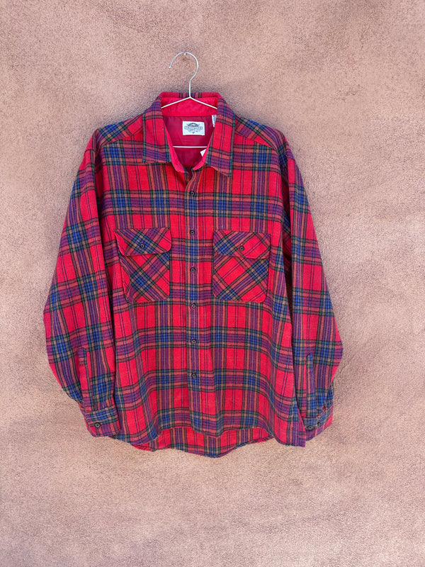 Fieldmaster Red Plaid Wool Blend Shirt XL