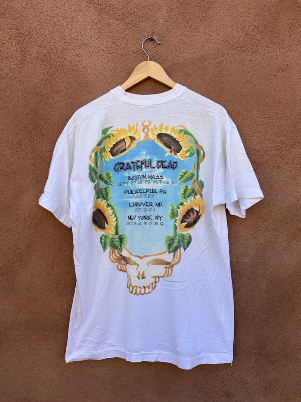 1994 Grateful Dead Sunflower Harvest East Coast Fall Tour T-shirt