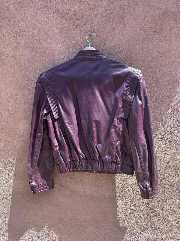 Oxblood Leather Jacket by Winlit