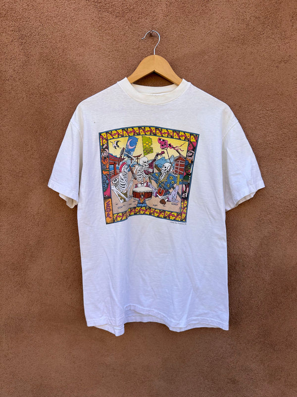 Grateful Dead Boneheadz Japan Jam Hey Now Productions 1991 T-shirt - as is