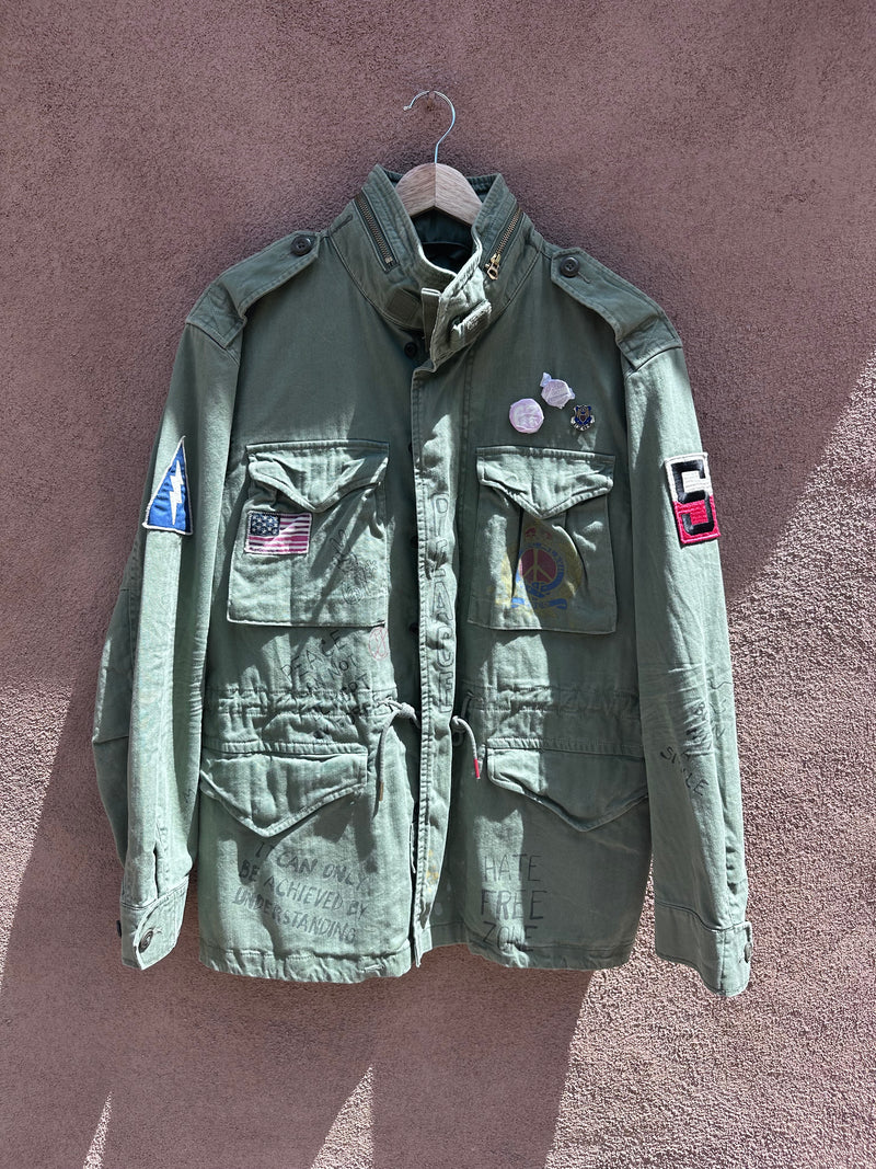 Polo by RL Army M65 Multi-Patch Peace Jacket with Hood