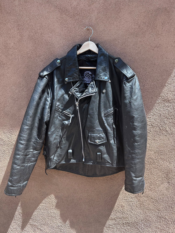 Leather King Biker Jacket - 44