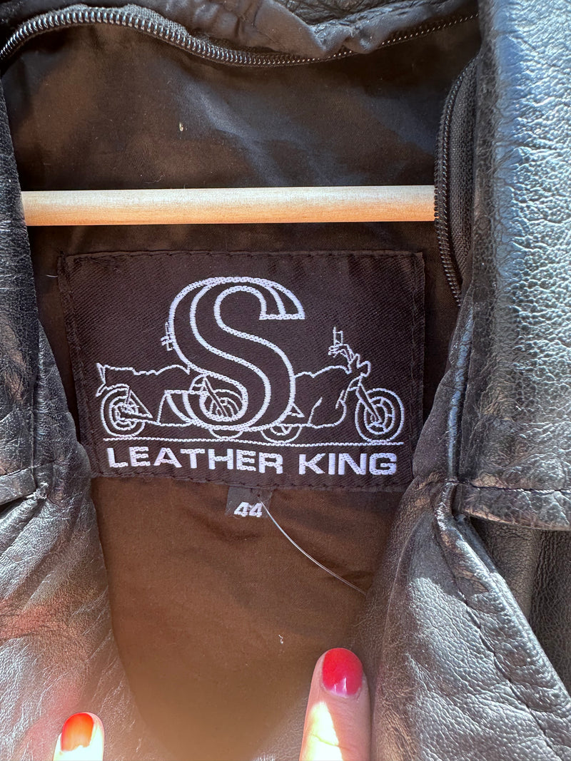 Leather King Biker Jacket - 44