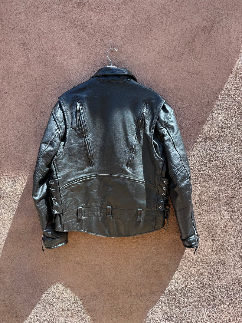 Leather King Biker Jacket - 44