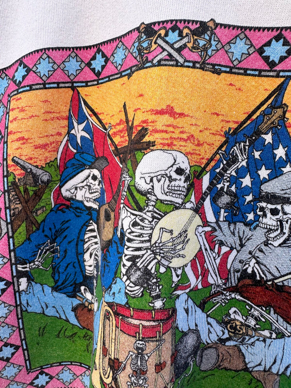 Grateful Dead Boneheadz Civil War Sweatshirt Hey Now Productions 1991 - as is