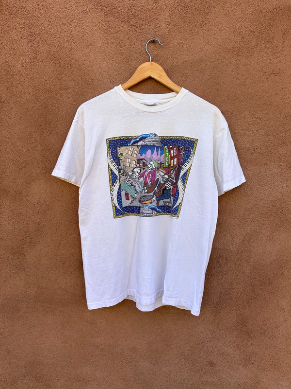 Grateful Dead 1991 Hey Now Productions New York City Boneheadz T-shirt