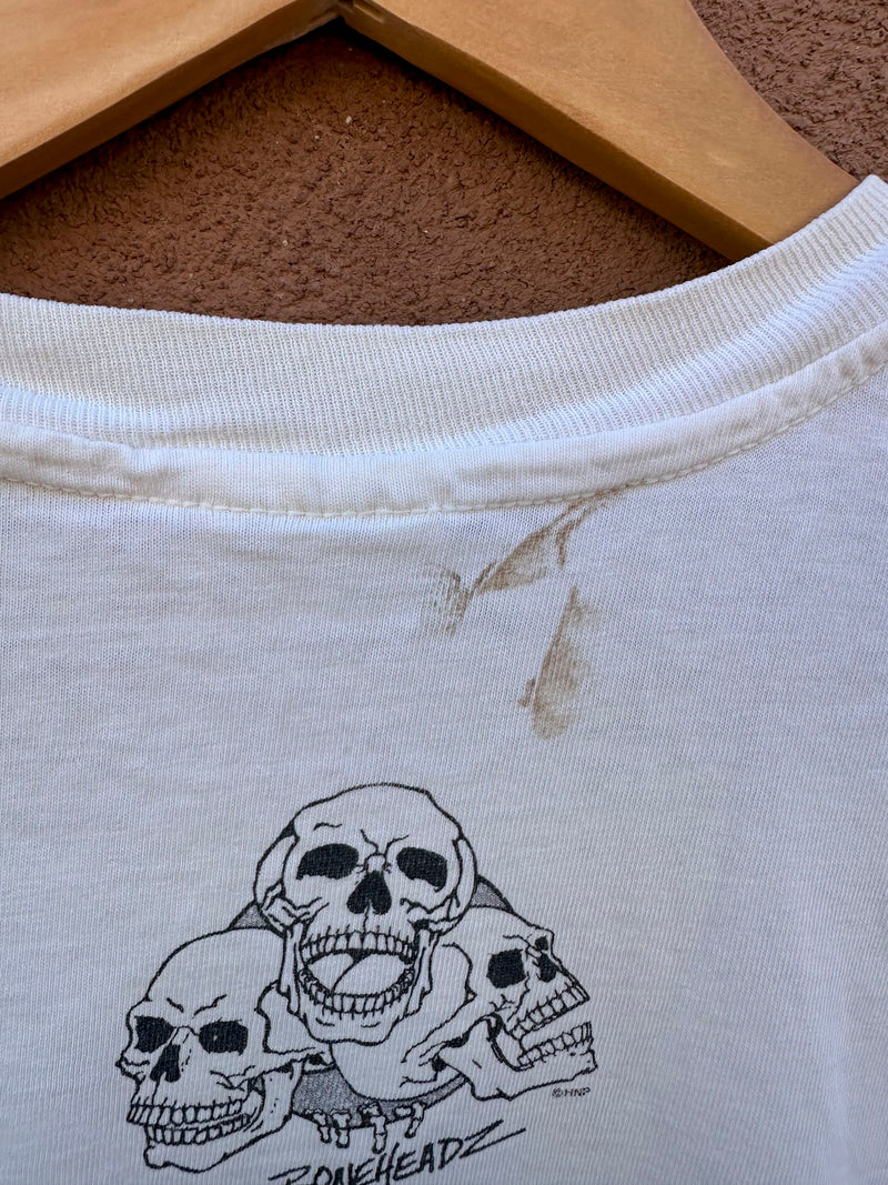 Grateful Dead 1991 Hey Now Productions New York City Boneheadz T-shirt