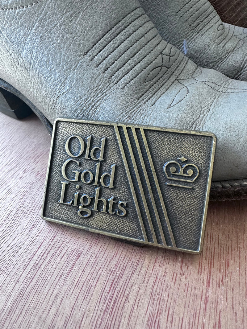 Old Gold Lights Cigarettes Belt Buckle