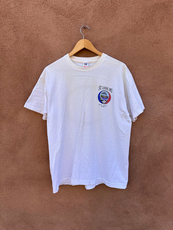 1995 Grateful Dead St. Louis, Missouri July 5 & 6 Shows Riverboat T-shirt - as is