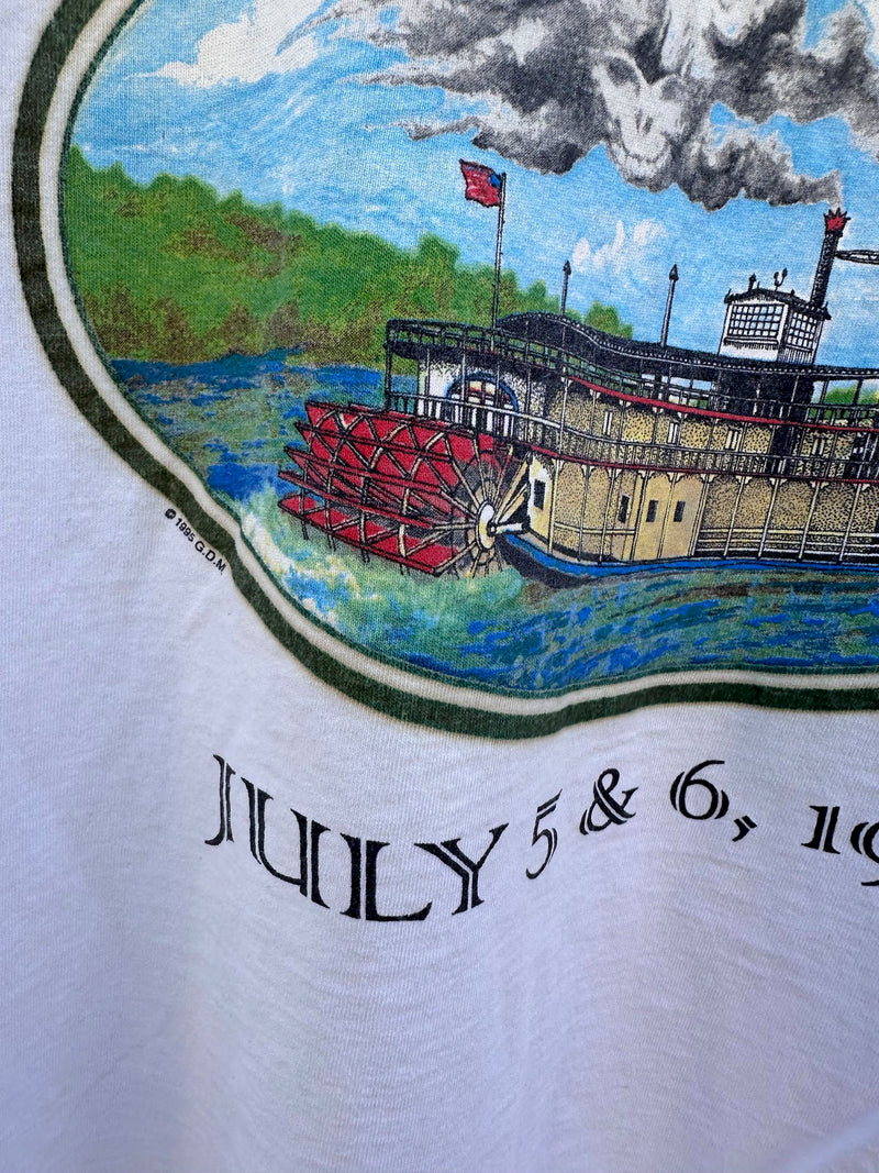 1995 Grateful Dead St. Louis, Missouri July 5 & 6 Shows Riverboat T-shirt - as is